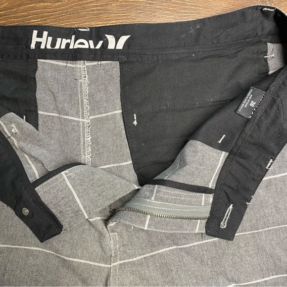 Hurley porter gray striped shorts size 36 - Picture 5 of 6
